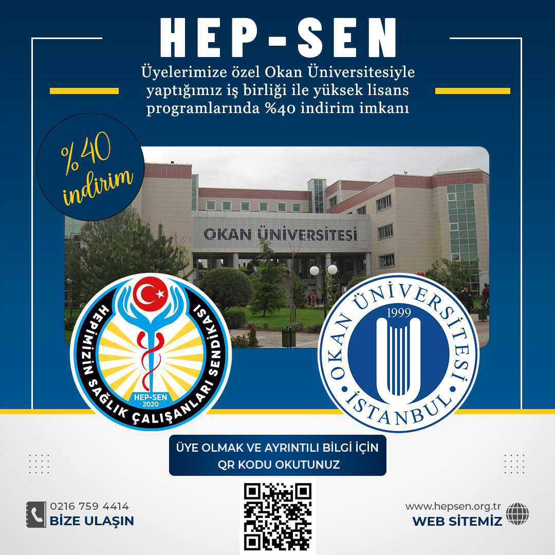 HEP-SEN OKAN ÜNİVERSİTESİ İNDİRİM ANLAŞMASI